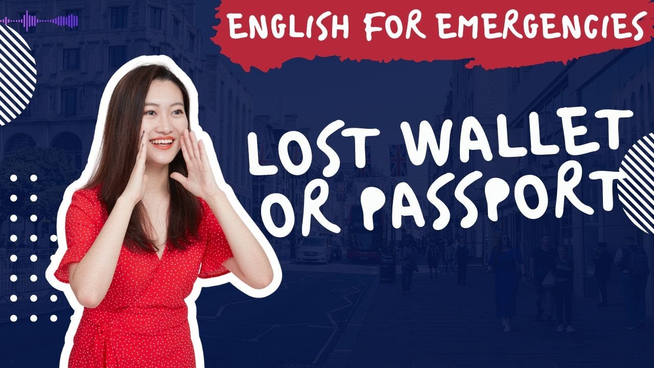 Lost Wallet or Passport  🚨 Easy English for Emergencies | Beginner English Speaking Practice