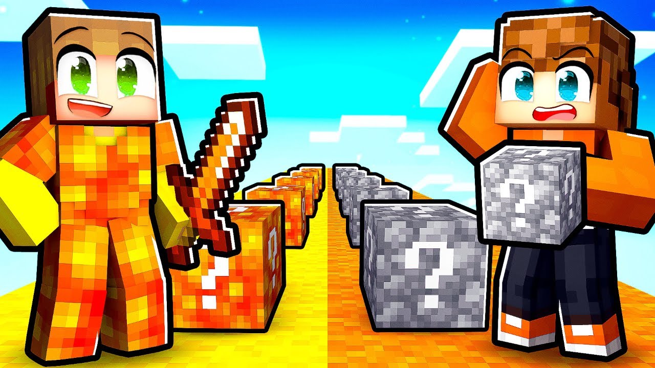 Valsspelen In Een Lucky Block Race Tegen Thorben! (Minecraft)