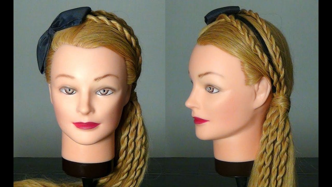Прическа: жгуты из волос. Twist Rope Braid Hairstyle Hair Tutorial