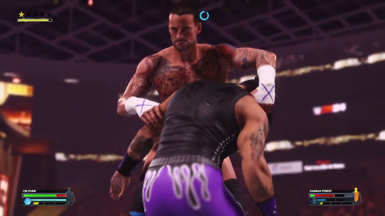 WWE 2K24 CM Панк против Дэмиана Приста
