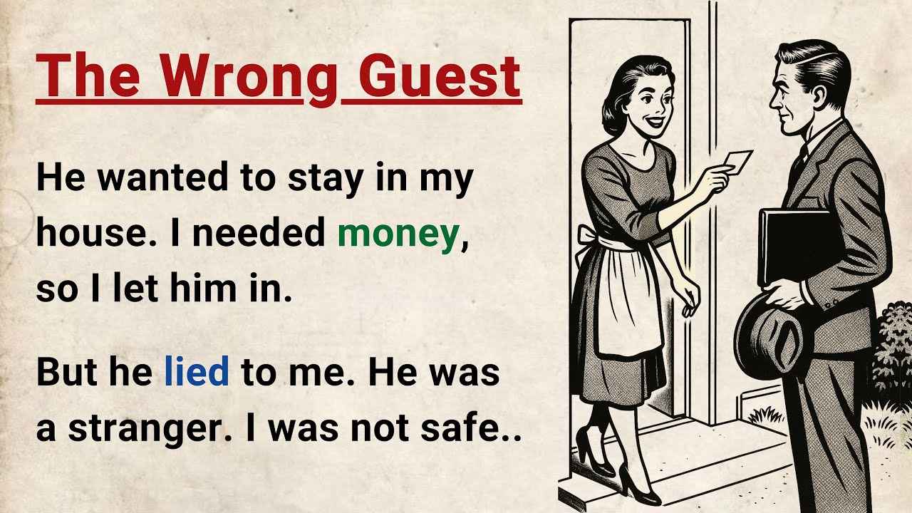 Learn English through Stories Level 3⭐ The Wrong Guest - Graded Reader | English Audio Story Podcast