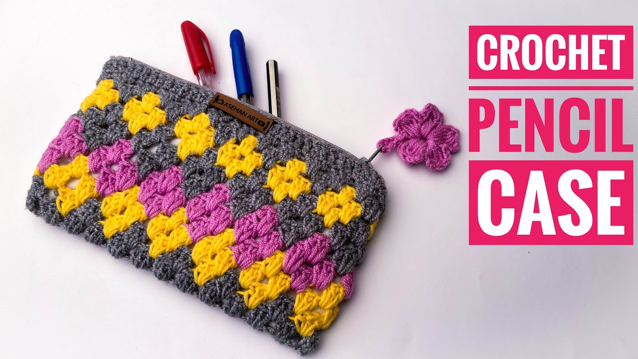 Crochet Pencil Case for School | آموزش جامدادی قلاب بافی