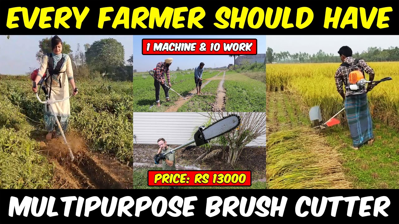 Multipurpose Brush Cutter Machine | Brush Cutter All Attachments | Tiller, Chainsaw, Pump, Weeder