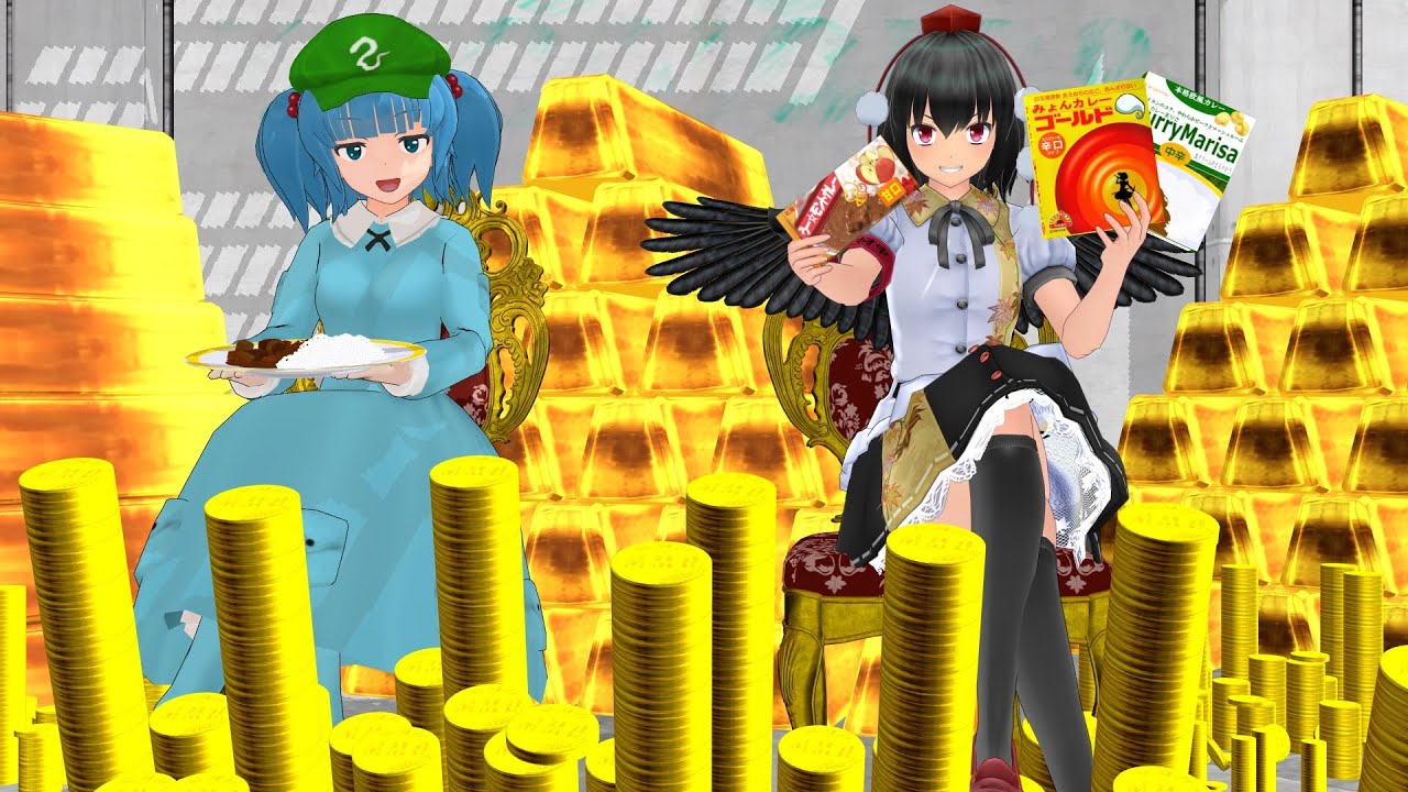 【東方MMD】にとりのカレー戦争「完全版」【ＭＭＤ紙芝居】【河城にとり】【射命丸文】