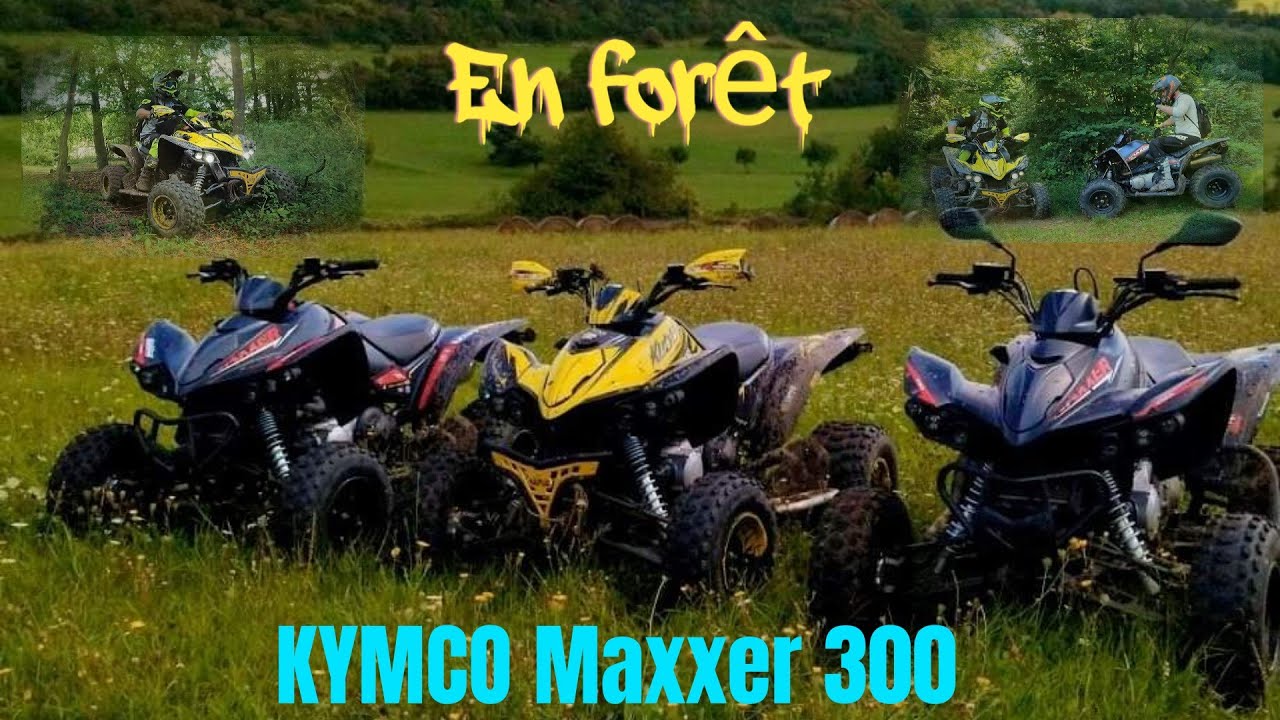 kymco maxxer 300 : EN FORET  les écolos en PLS !
