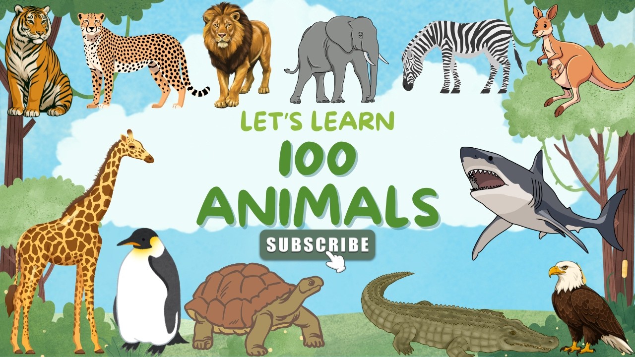 Animals for Kids | Learn Animal Names with 100 Different of Wild & Sea Animals for Kids