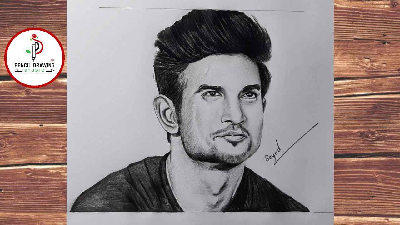 how to draw a Sushant Singh Rajput || Realistic Pencil Drawing || step by step #PencilDrawingStudio
