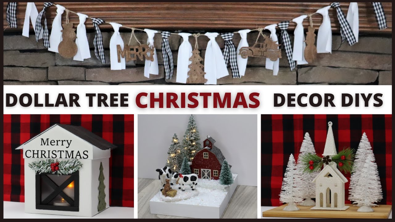 Dollar Tree Christmas Decor Diys/Farmhouse Christmas Diys