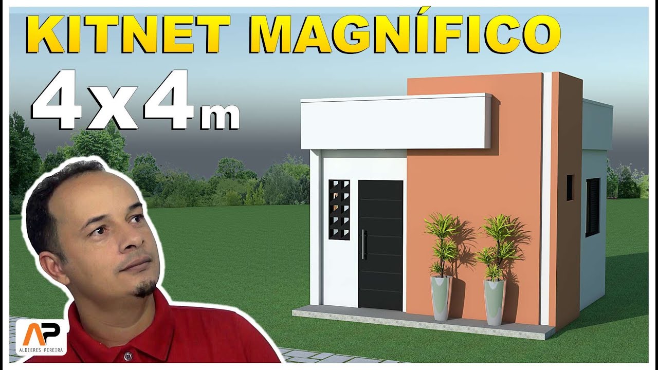 Kitnet 4x4 m com uma fachada moderna (Fa&ccedil;a v&aacute;rias para alugar)