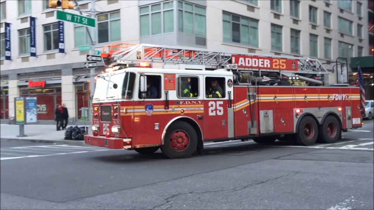 FDNY RESPONDING COMPILATION 49 FULL OF BLAZING SIRENS & LOUD AIR HORNS THROUGHOUT NEW YORK CITY.