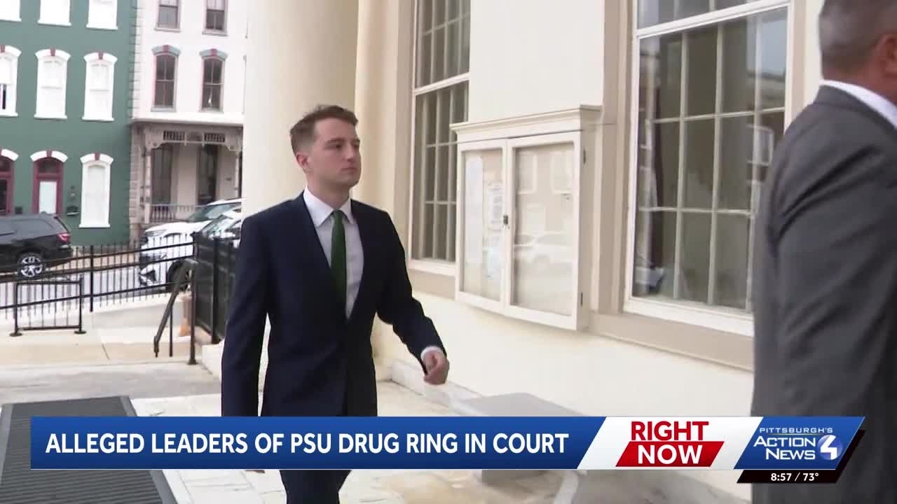 Alleged ring leaders of Penn State fraternity cocaine scheme arrive to court