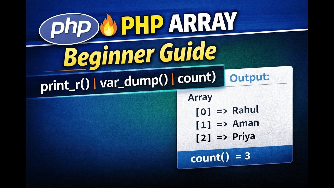 PHP Array Explained in Hindi 🔥 | Beginner to Advanced