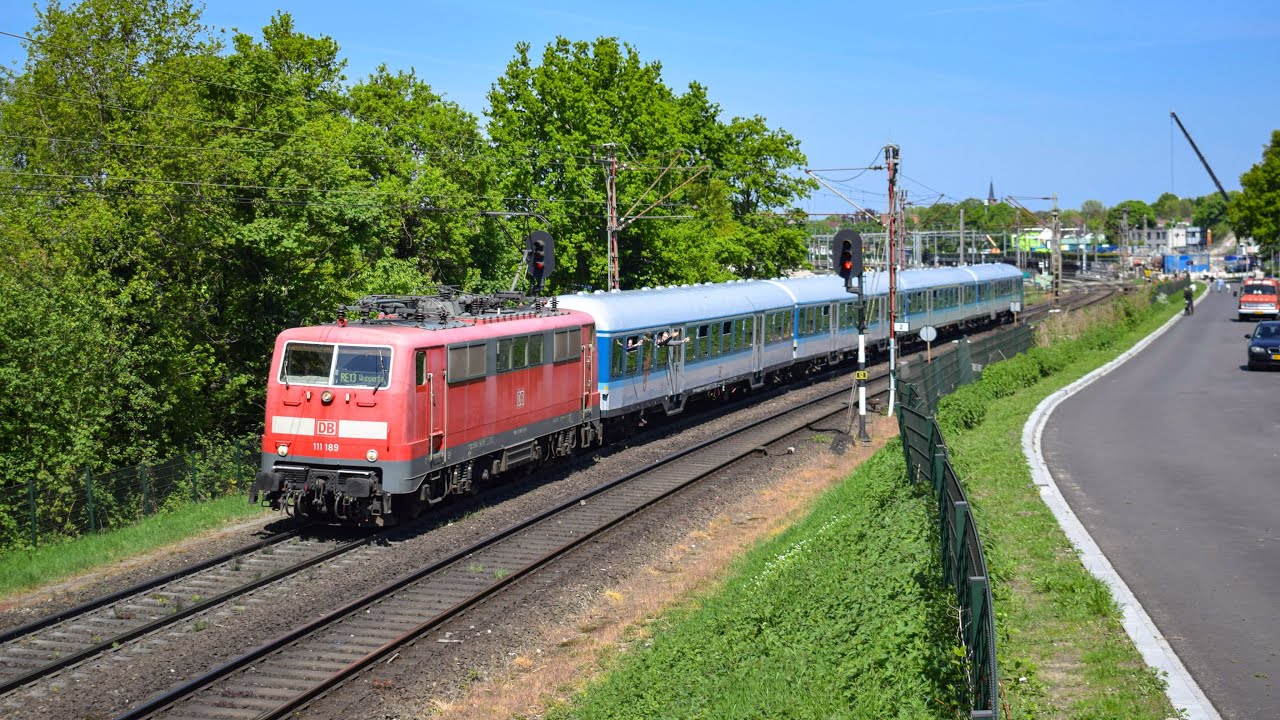TCS 111 189 Vertrekt met N-Wagens als de nieuwe TCS RE13 treindienst uit Venlo!