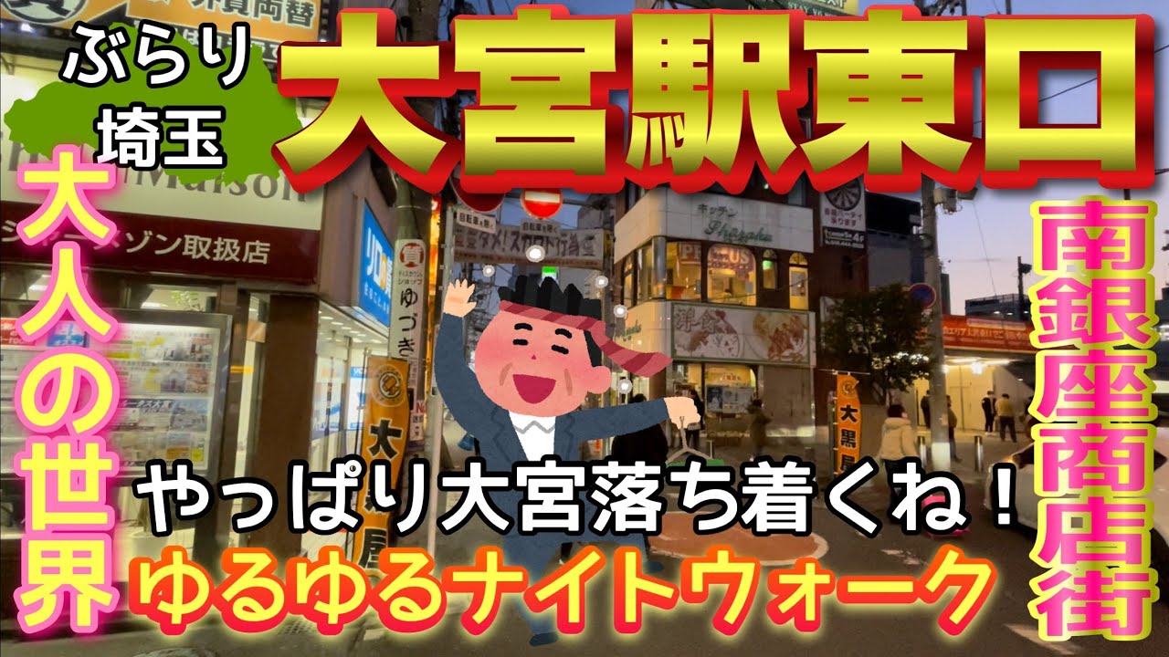 【ぶらり.埼玉】大宮駅東口南銀座商店街をゆるくナイトウォーク！