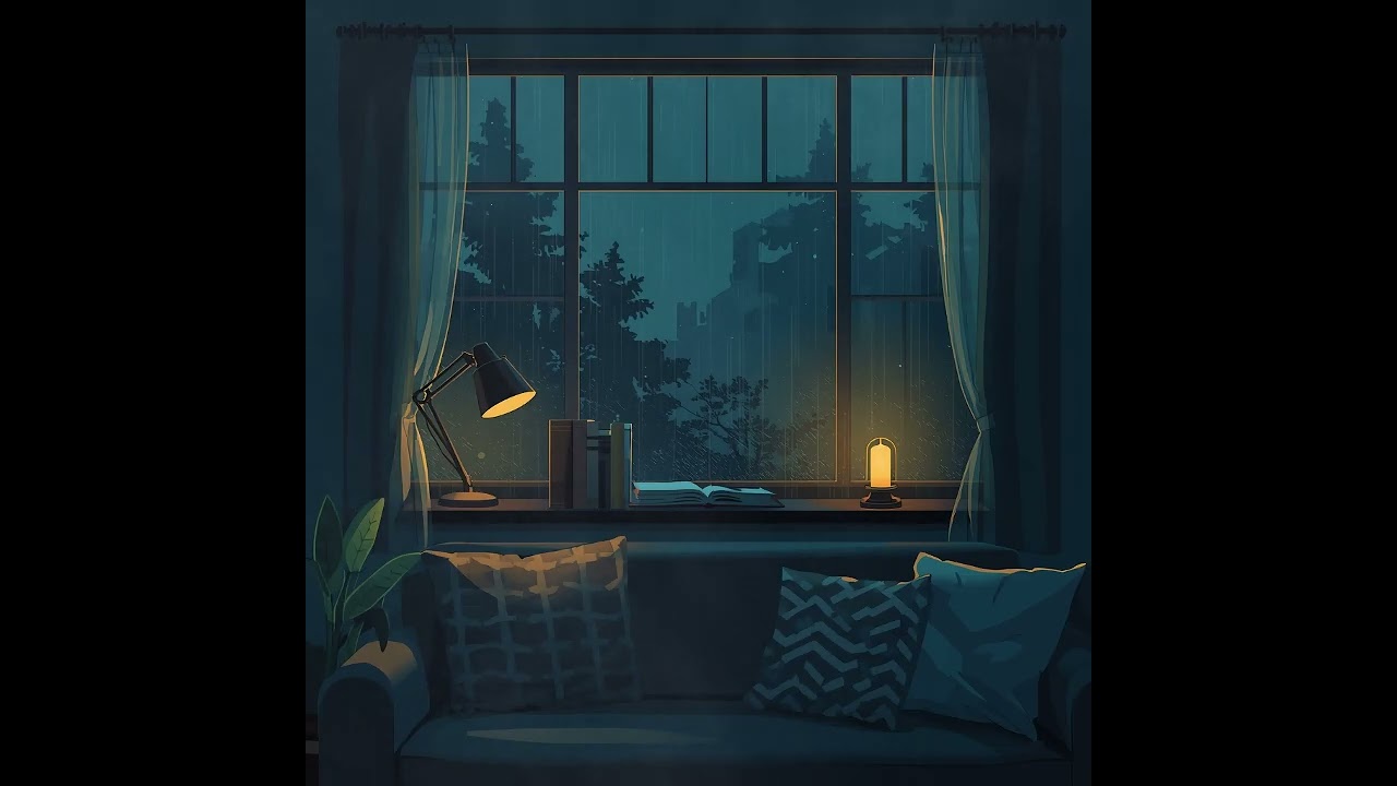 Cozy Rain at Night 🌧️ | 1 Hour of Relaxing Rain Sounds for Deep Sleep, Learning & Anxiety Relief