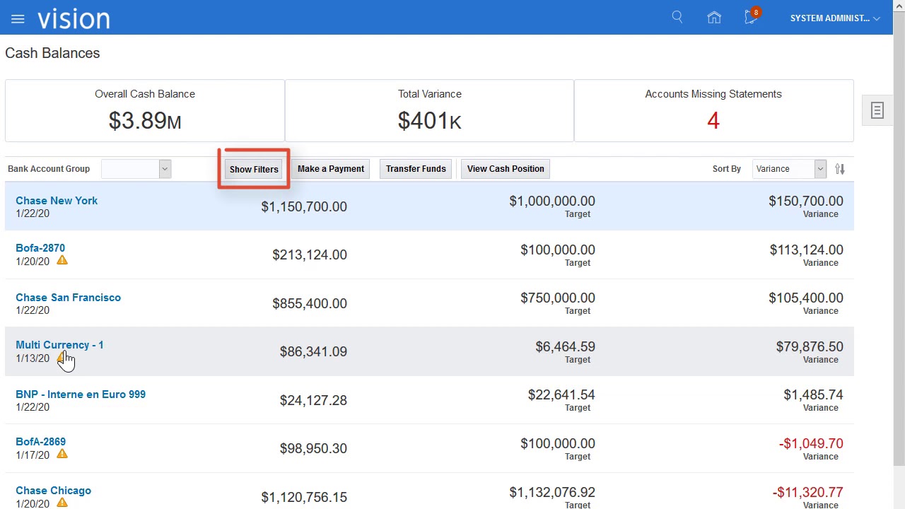 Cash Management | Prepare a Cash Position