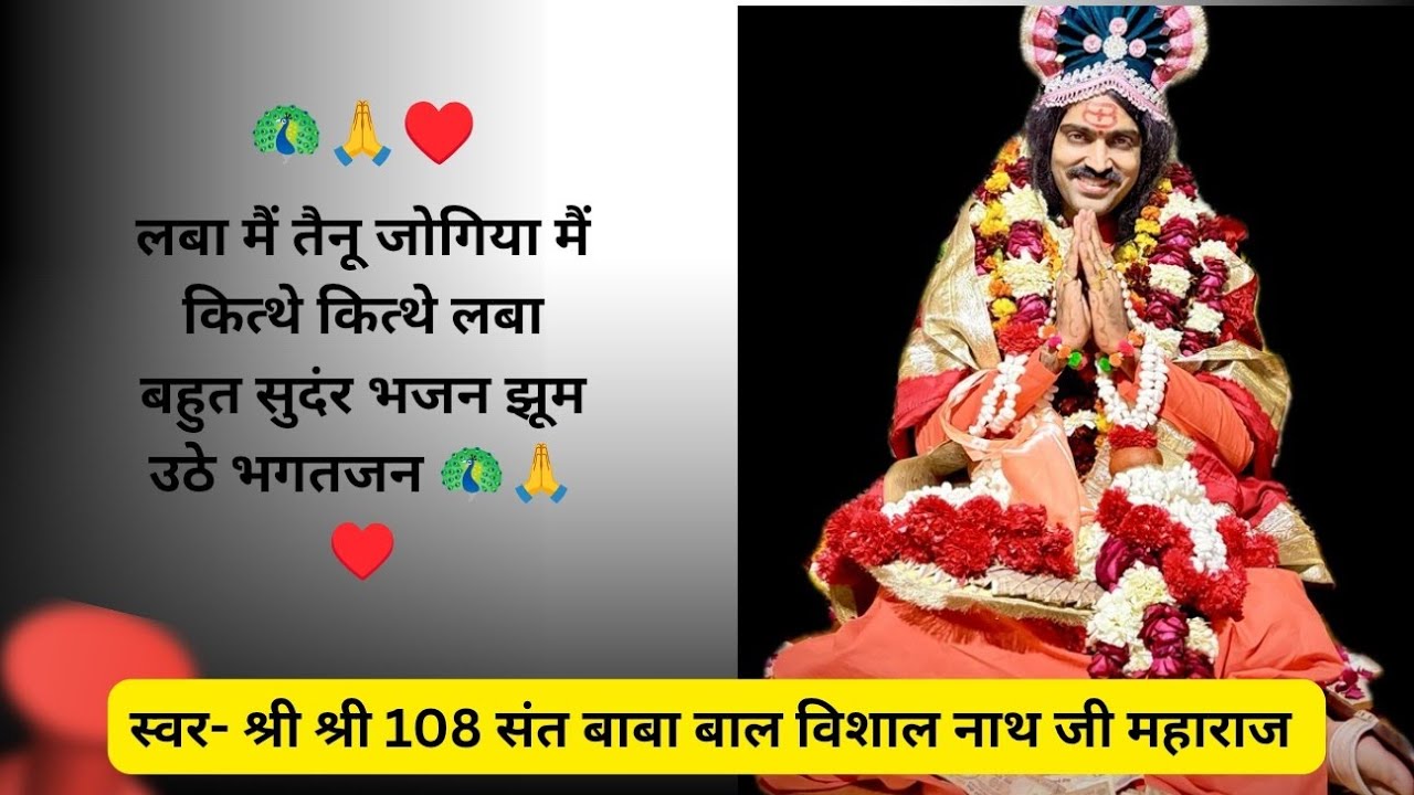 लबा मैं तैनू जोगिया मैं कित्थे कित्थे लबा बहुत सुदंर भजन झूम उठे भगतजन 🦚🙏♥️