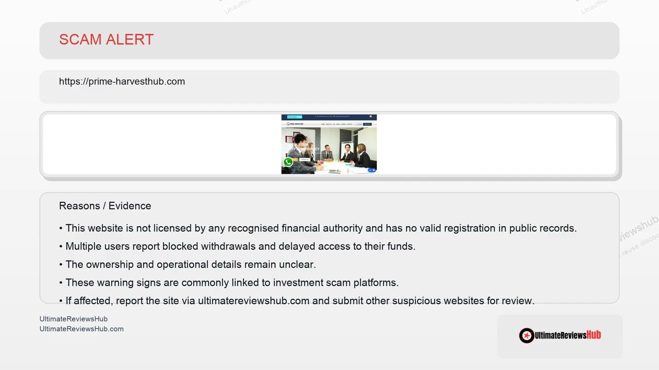 prime-harvesthub.com Review | Legit or Scam? Risk & Transparency Analysis