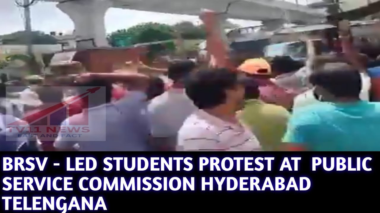 BRSV - LED STUDENTS PROTEST AT  PUBLIC SERVICE COMMISSION HYDERABAD&nbsp;TELENGANA