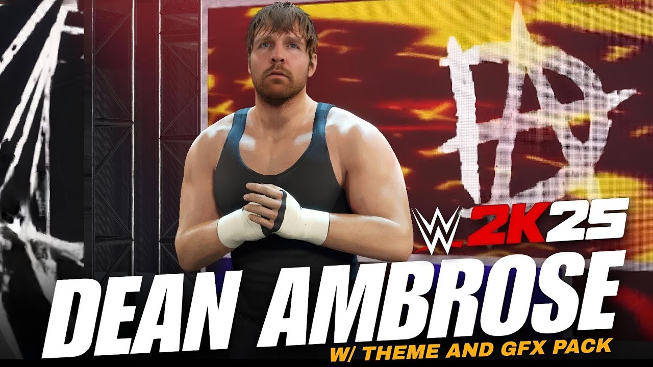 WWE2K25 Dean Ambrose '16 Asylum Entrance w/ Theme & GFX Pack !