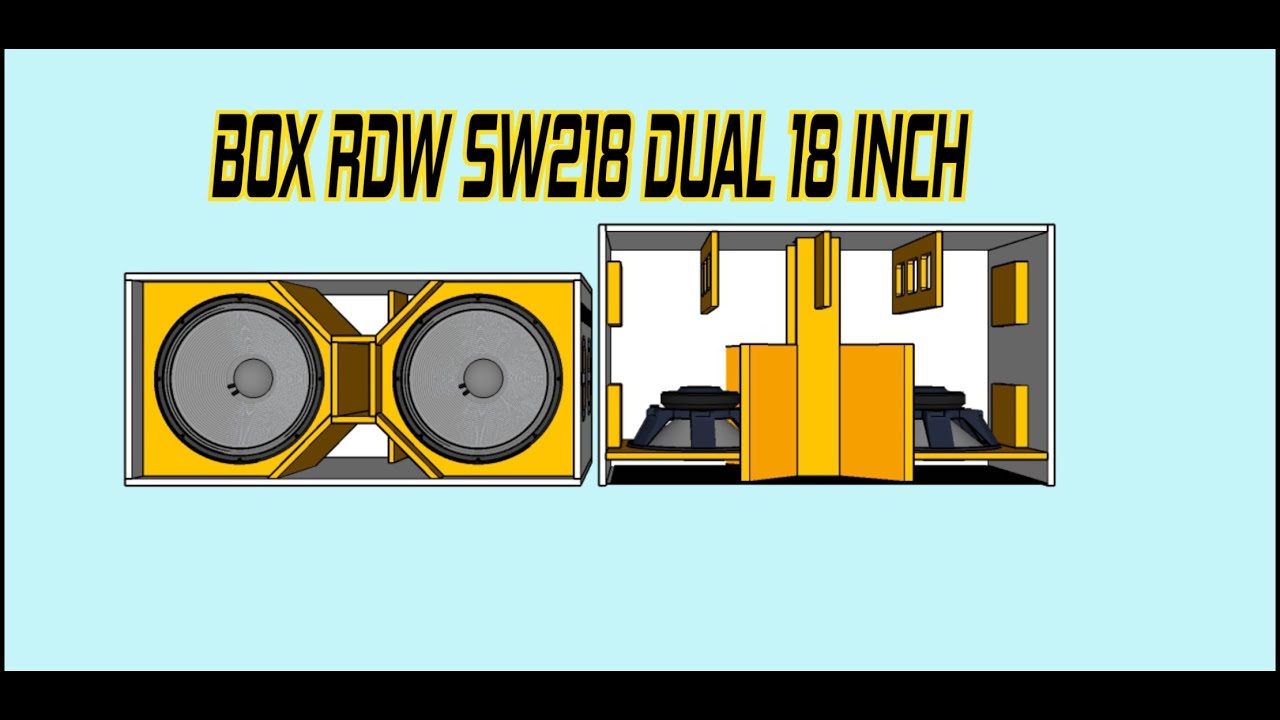 SKEMA [PLAN] BOX SPEAKER RDW SW218 DUAL 18 INCH SUB