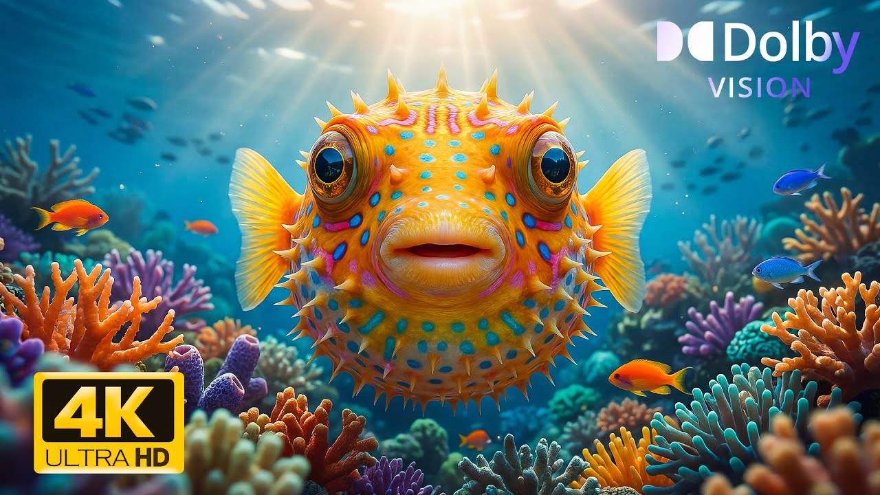 Aquarium Harmony in 4K HDR 🐡| Mesmerizing Coral Reefs & Playful Marine Life