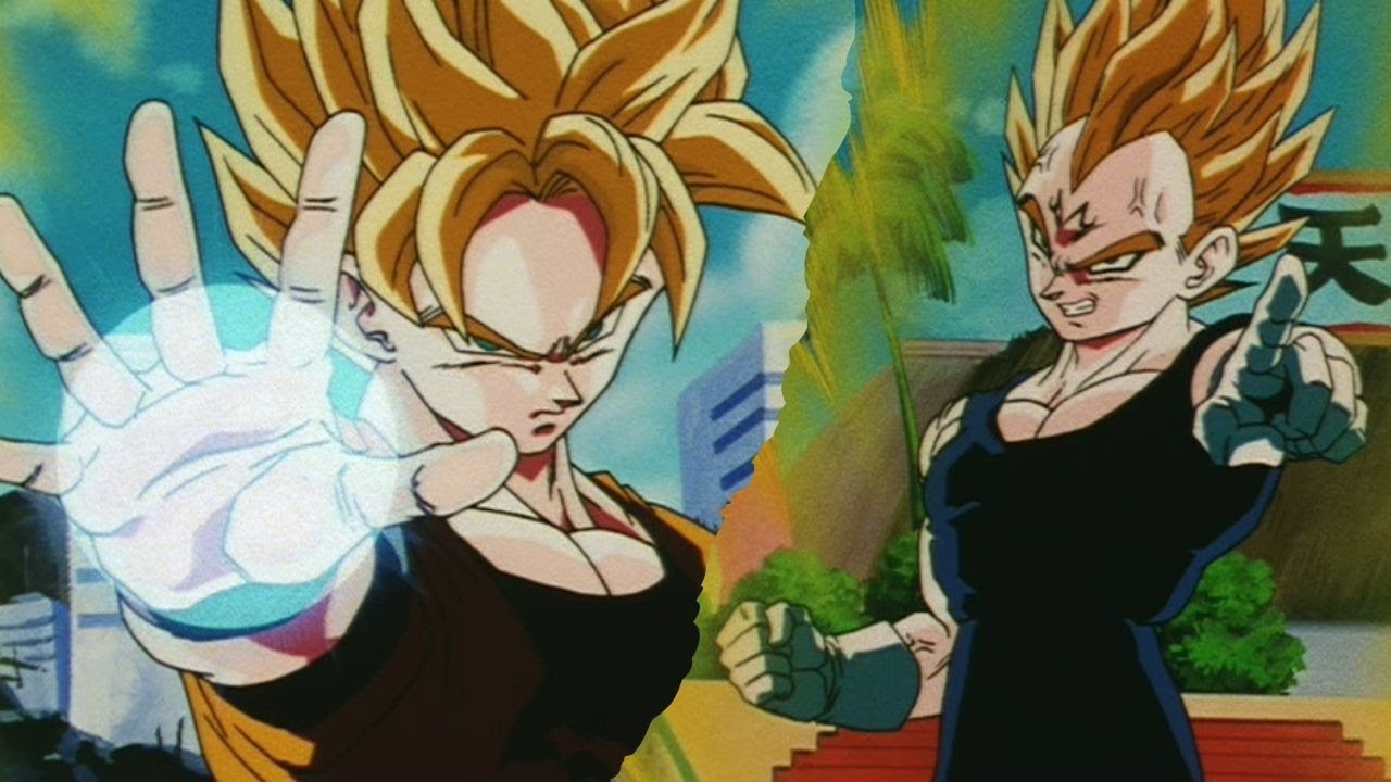 Majin Vegeta Provokes Goku (Japanese)
