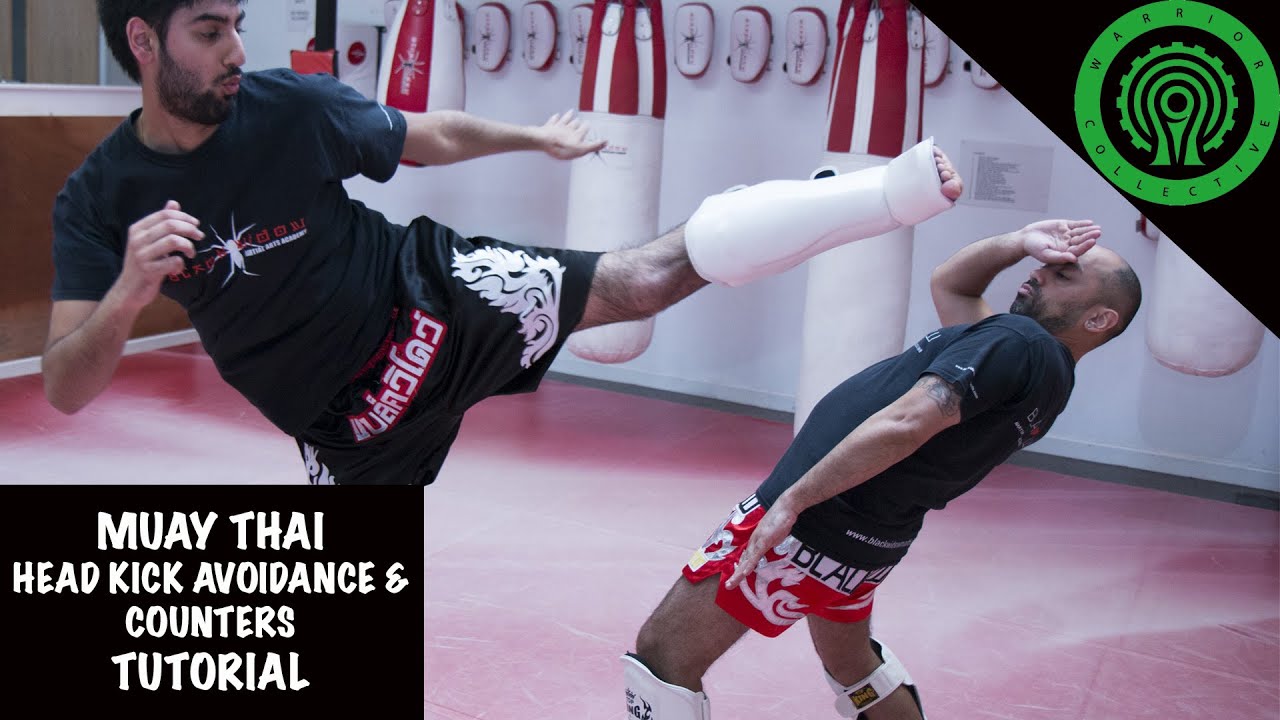 Muay Thai Head Kick Avoidance and Counters Tutorial