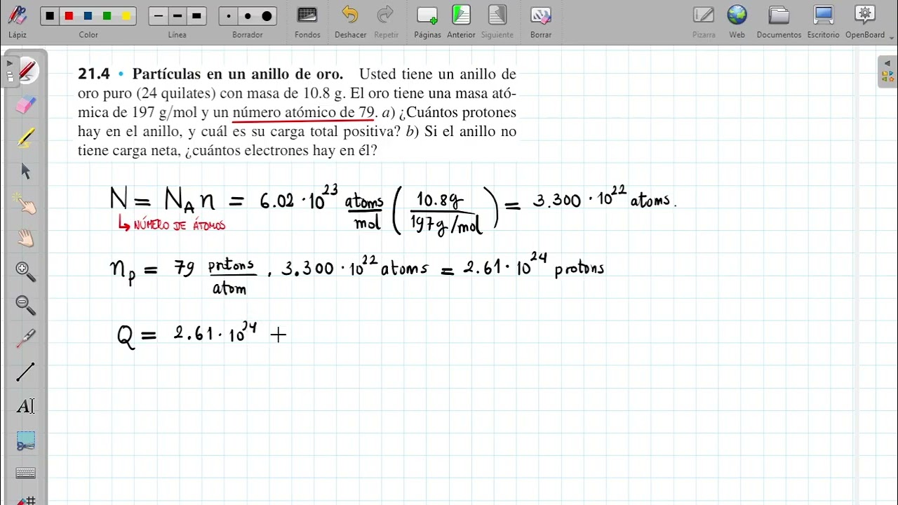 21 4 Electrones y protones en un anillo de oro