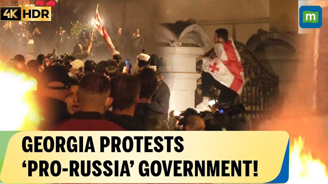 Беспорядки в Грузии: тысячи людей вышли на митинг против пророссийского правительства | Нападение...