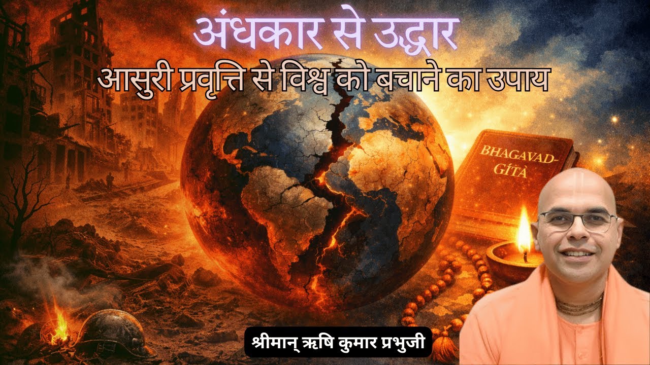 🕯️अंधकार से उद्धार: आसुरी प्रवृत्ति से विश्व को बचाने का उपाय  (BG 16.9) 📖✨| Rishi Kumara Prabhuji