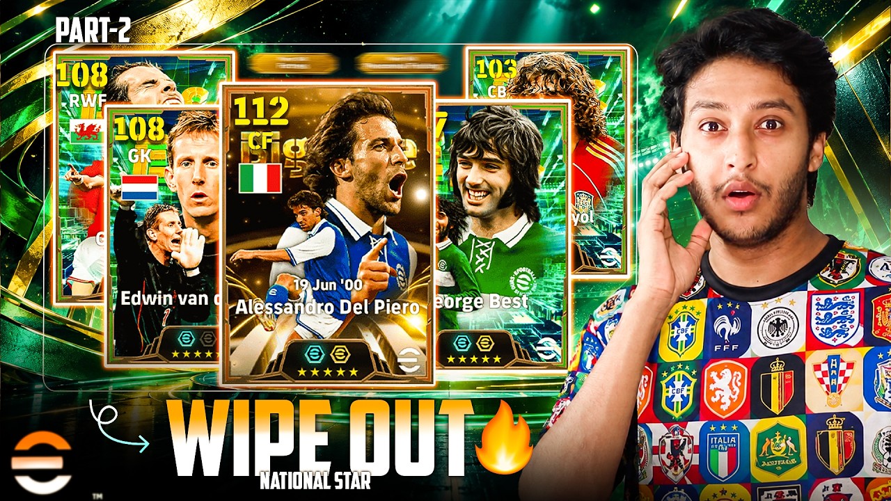 FULL BOX WIPEOUT! 😱🔥 Del Piero 112 + National Star Pack Opening Part 2 | eFootball 2027 ~ Earn