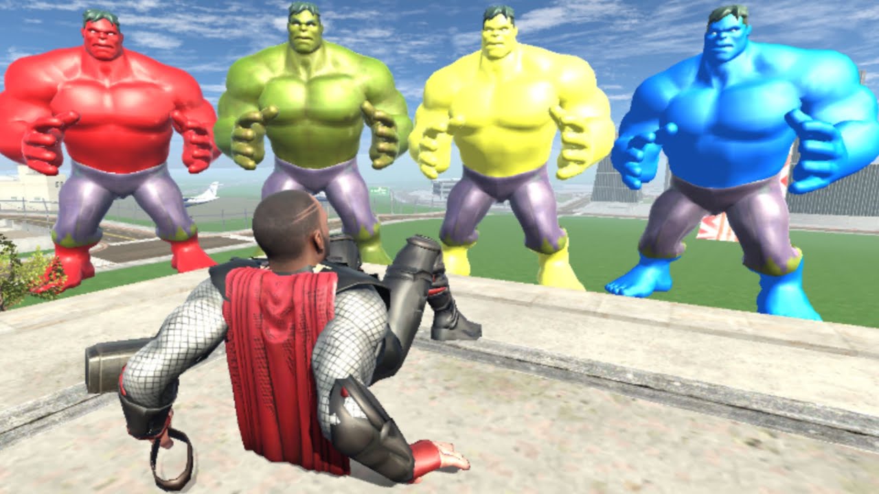 Franklin Become Avengers To Fight Hulk Team - INDIAN BIKES DRIVING 3D