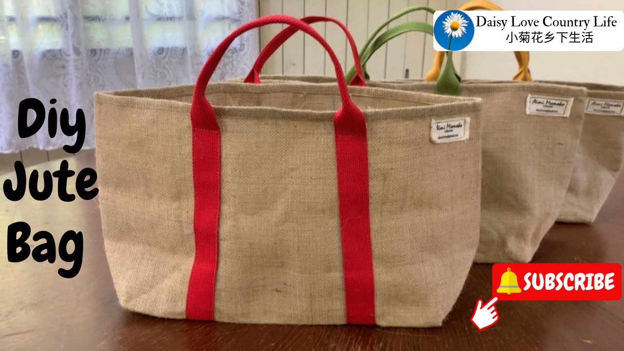 Jute Bag Design Ideas/ How to make Reusable Grocery Bag/ Do It Yourself