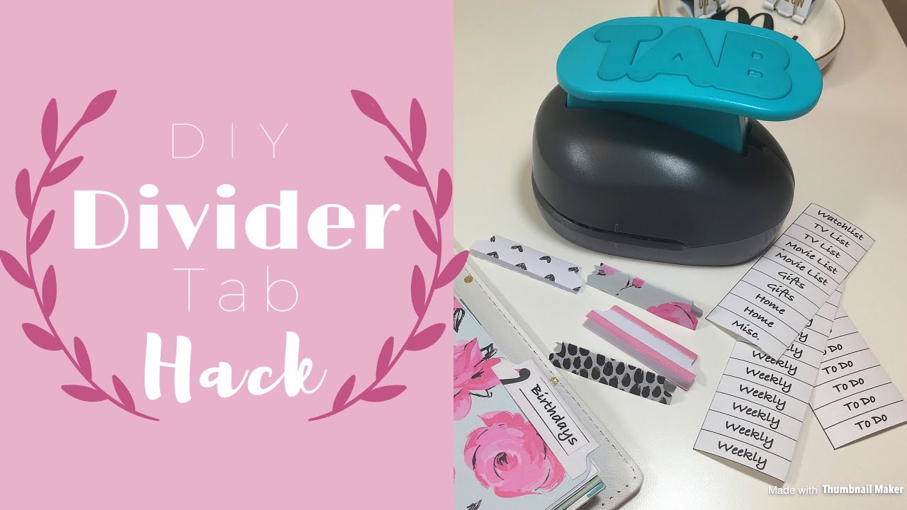 Easy DIY Planner Divider Tabs & Labels | We R Memory Keepers Tab Punch Hack