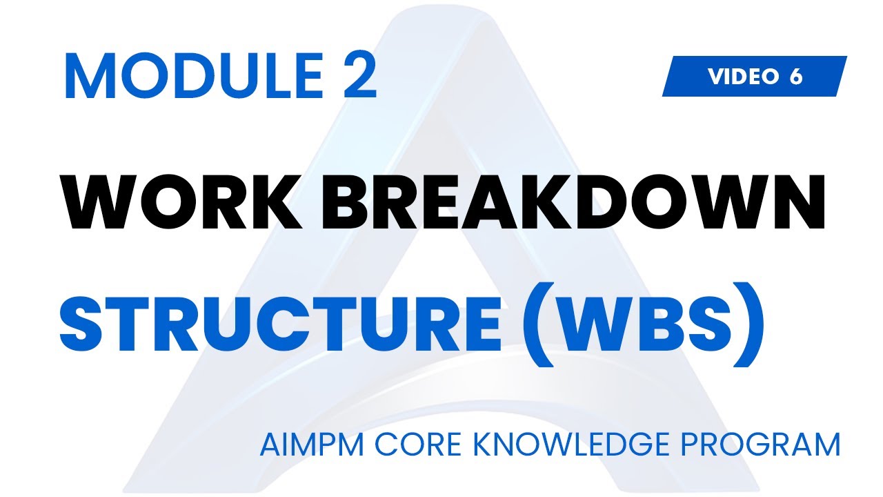 WORK BREAKDOWN STRUCTURE - AIMPM CORE PROJECT MANAGEMENT KNOWLEDGE PROGRAM