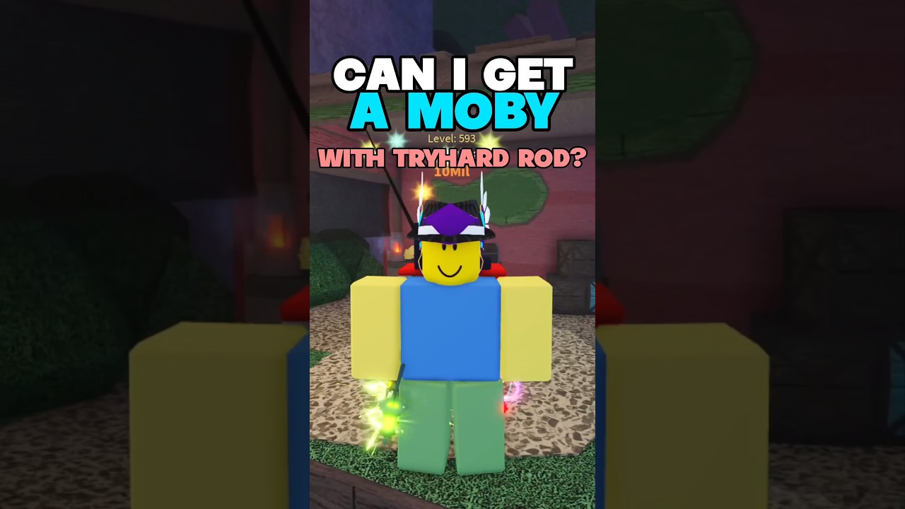 Can I Get a *MOBY* With TRYHARD ROD ? 😱🤔 #roblox #fisch #robloxfisch