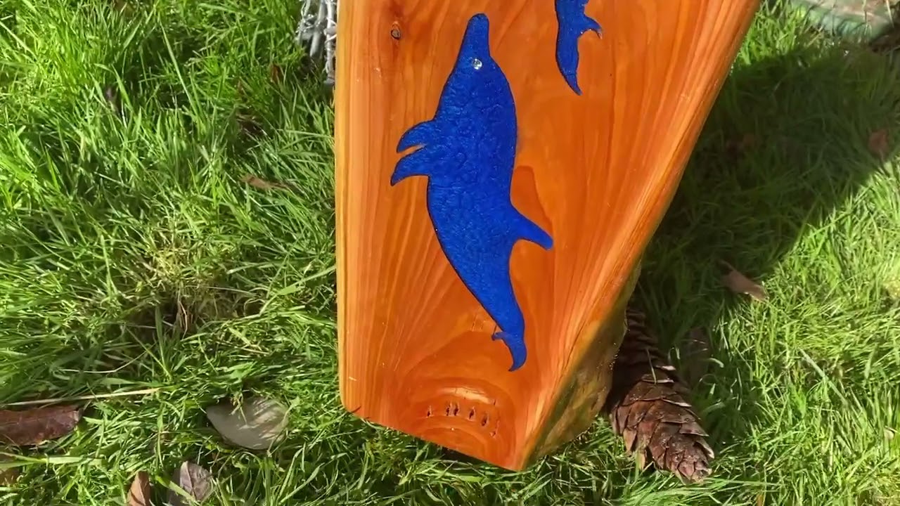 Unique Resin Double Dolphin Plaque Ornament Gift