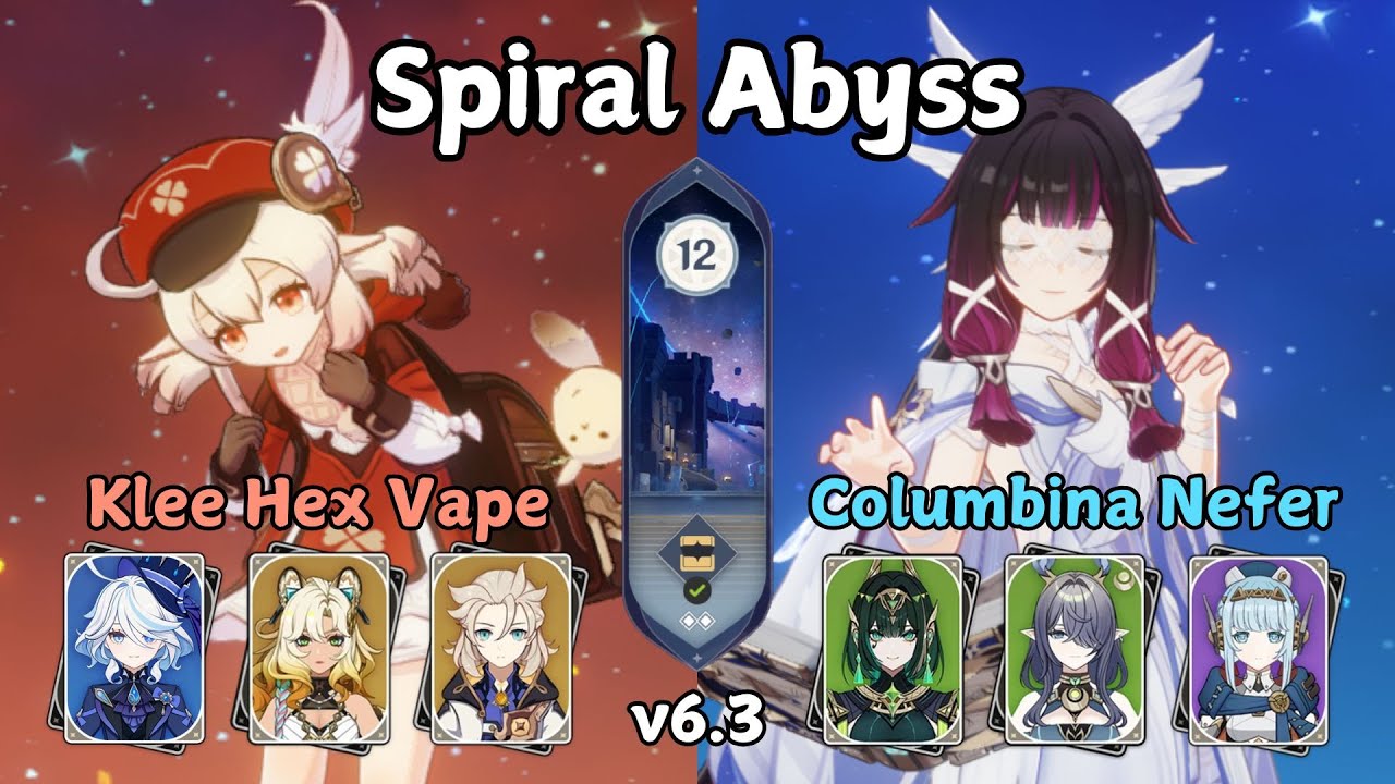 C0 Klee Hex Vape + C0 Columbina Nefer | Spiral Abyss 6.3 | Genshin Impact