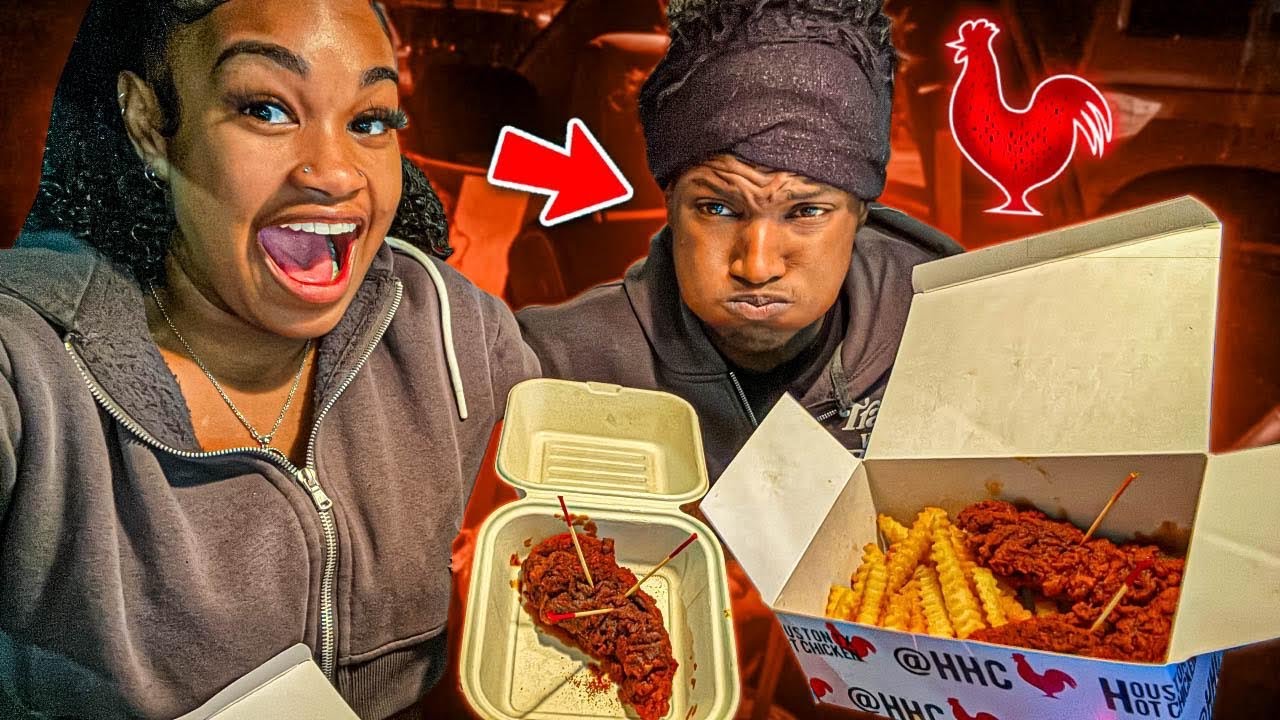 We tried the spiciest chicken in Houston!🥵😱