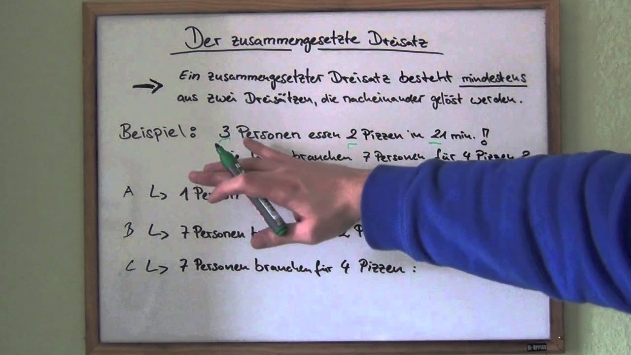 Dreisatz - der zusammengesetzte Dreisatz verständlich erklärt!