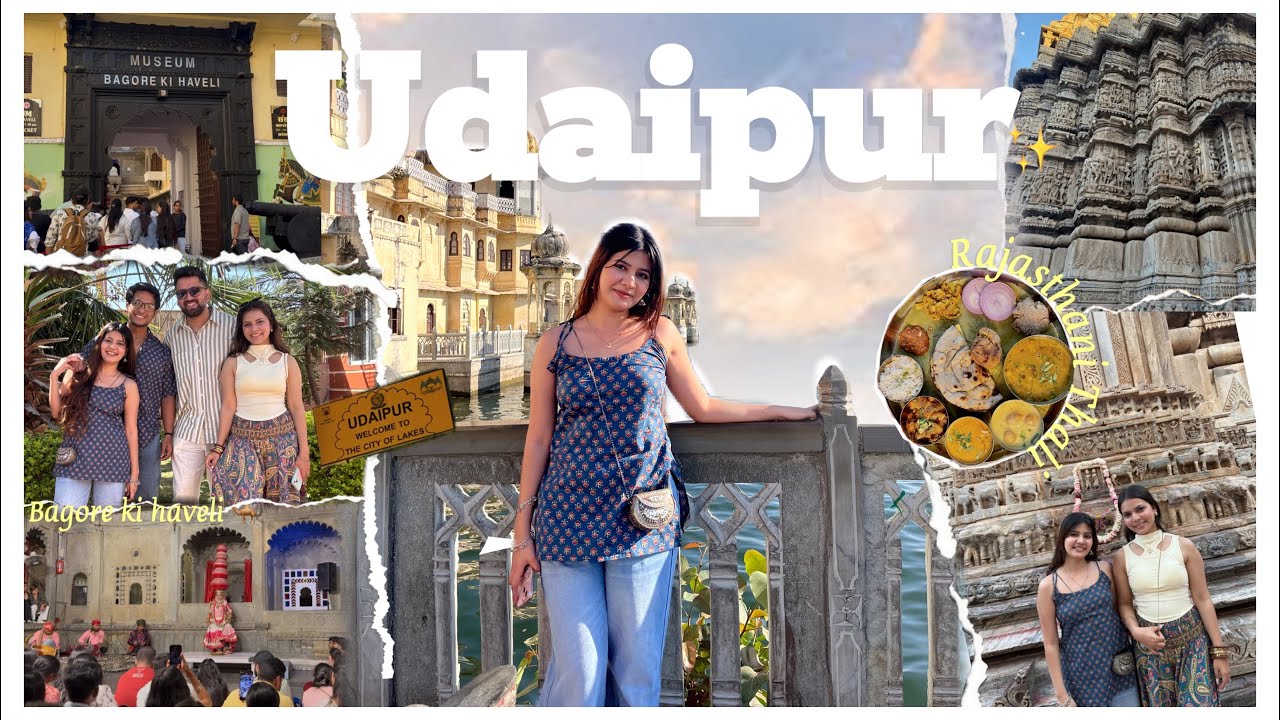 EXPLORE *UDAIPUR* With me 🐪🪷🦚✨- *DAY 1 * ~ Jagdish mandir ,Bagore ki Haveli , miniature nails & more