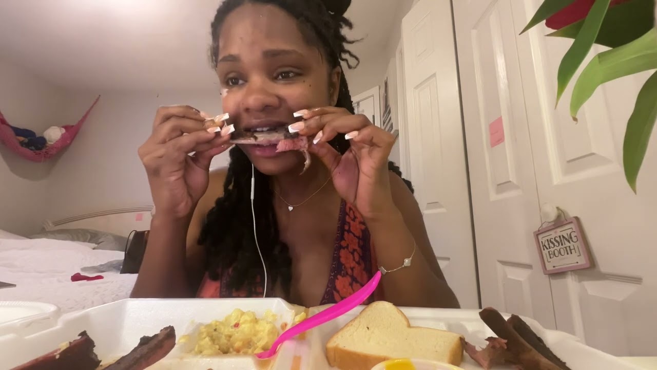 ASMR Eating A Rib Plate