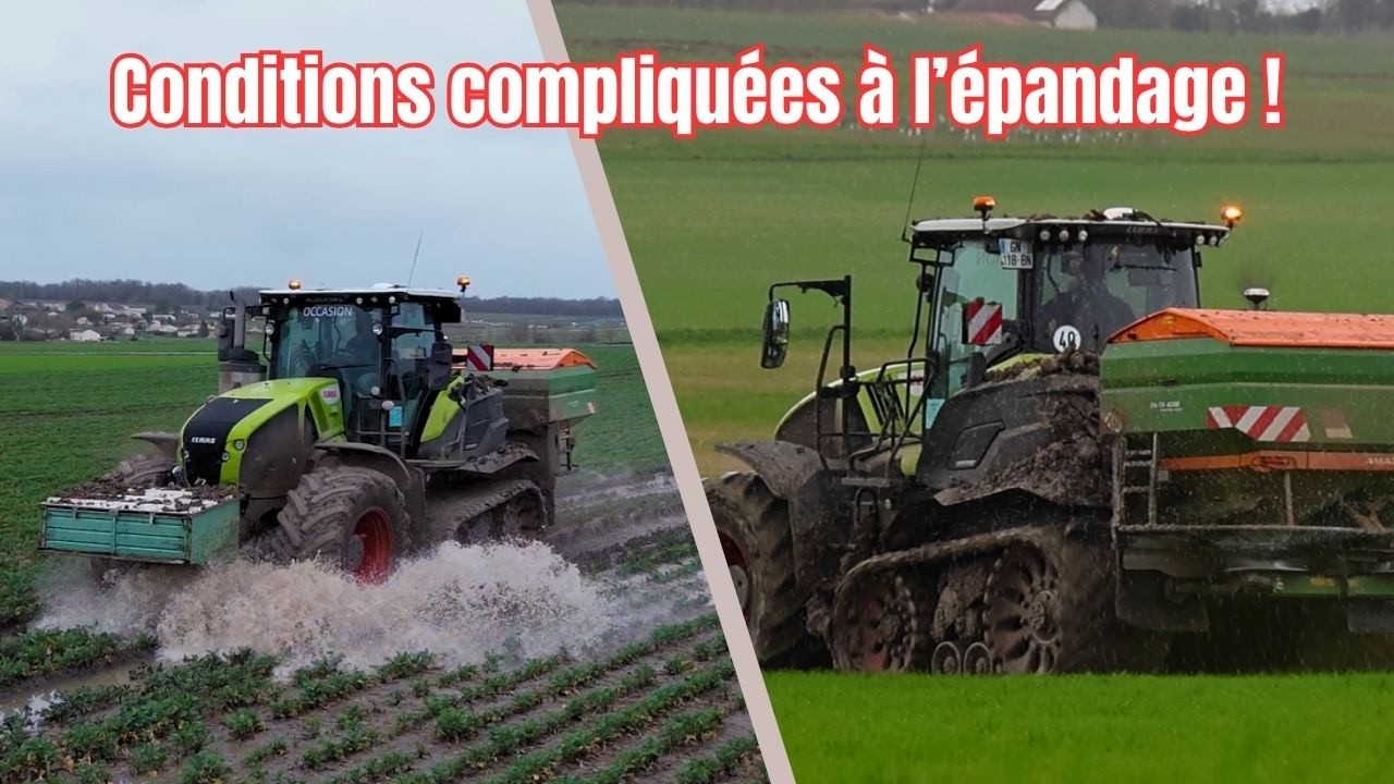 Conditions compliquées à l'épandage d'engrais 2026 !!