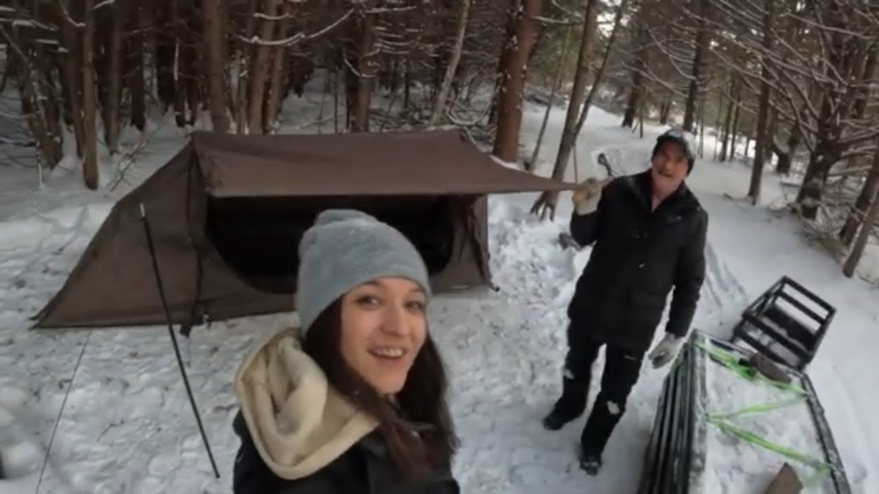 Winter Camping using our Diesel Heater in Freezing Temps