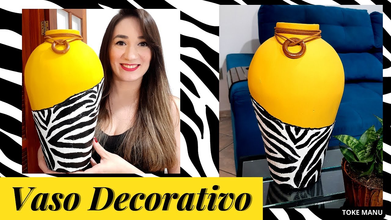 Como Fazer Vaso Decorativo com Bexiga (FAÇA VOCÊ MESMO)/How to Make Decorative Vase with Balloon