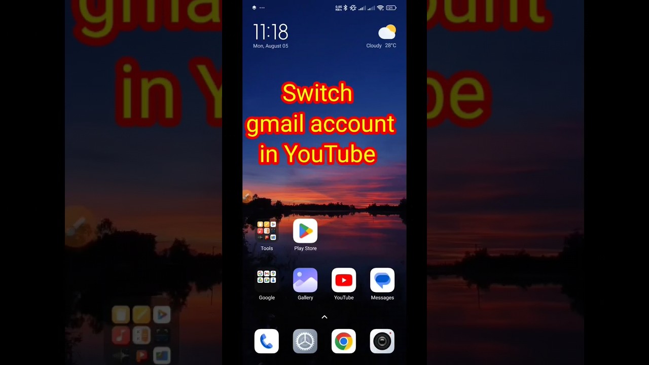 How to Change Gmail Account in YouTube.