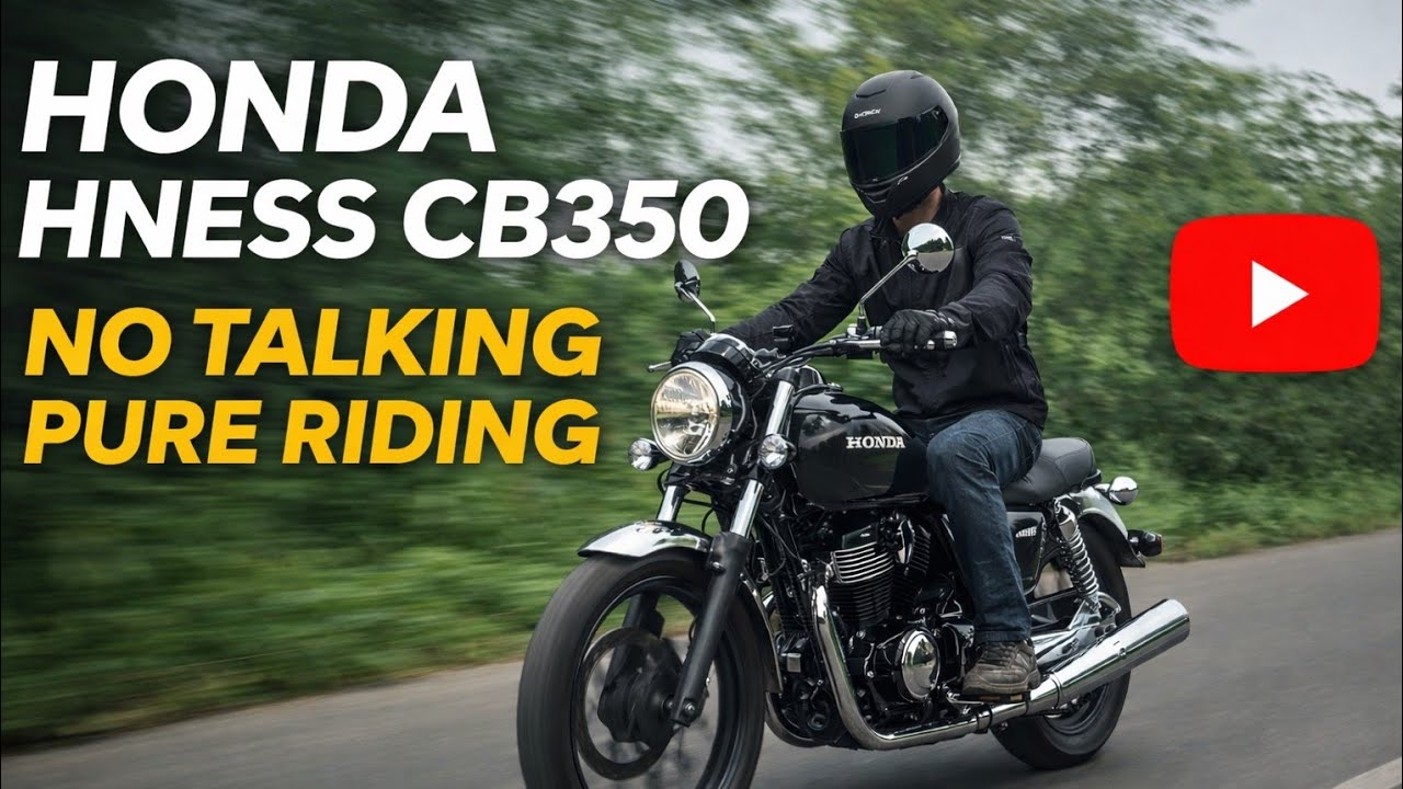 Honda H'ness CB350 | No Talking only music and pure riding video to till office.