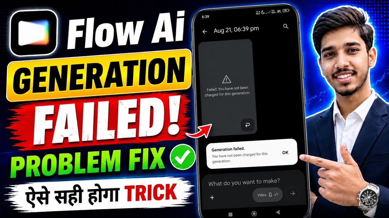 Flow Ai Generation Failed Problem | You have not been charged for this generation | Flow ai problem