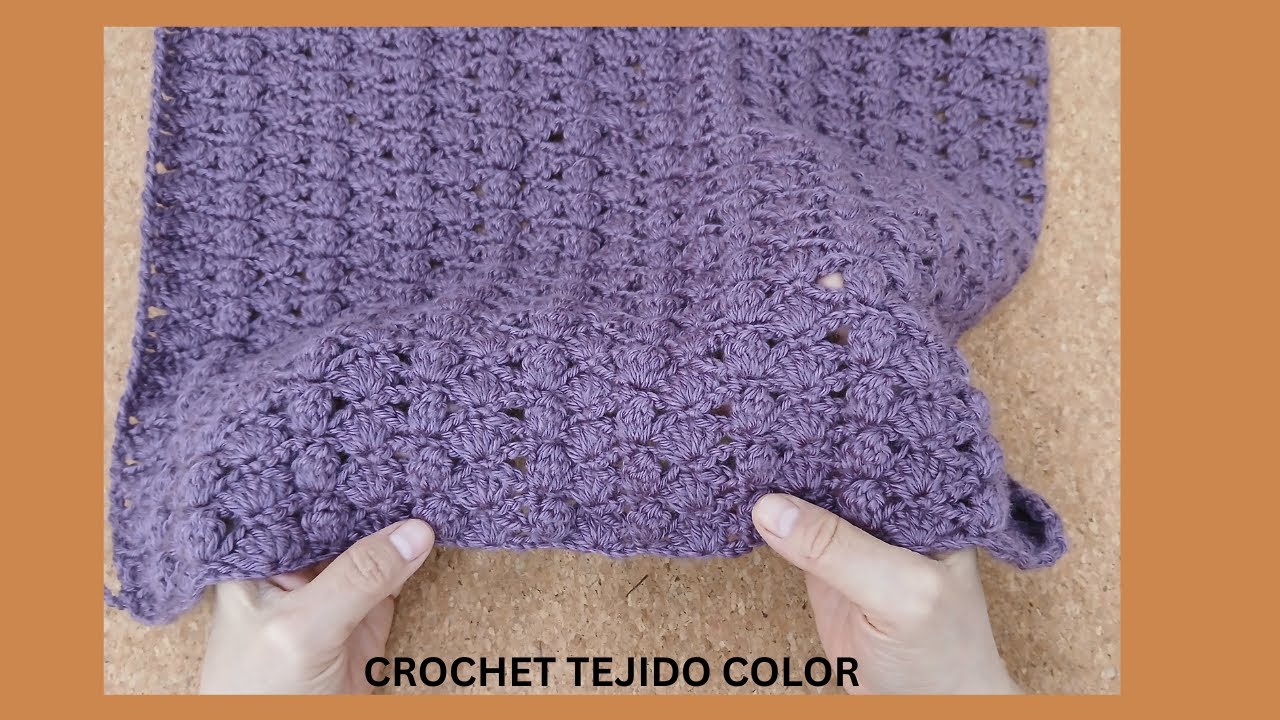 COMBINACION DE DOS PUNTOS ABANICO CON PUFF CROCHET//PASO A PASO//TUTORIAL CROCHET//PUNTO A GANCHILLO
